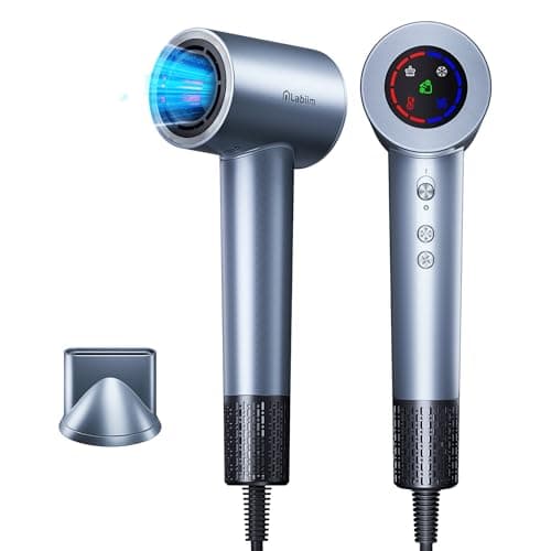 2026 Upgrade Hair Dryer, High-Speed Ionic Blow Dryer with Brushless Motor for Fast Drying, Thermo-Control HairDryer with Nozzle Attachment,Quiet Compact for Curly Hair Home Salon Travel, Space Gray - Image 1