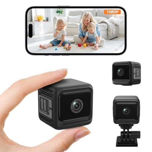 syomiyurx Small Security Camera 2.4G WiFi Only Wireless Camera 1080P Mini Nanny Cam for Baby Pet Auto Night Vision 1600mAh Battery Indoor Cameras Motion Detection for Home Security(Carbon Black) - Image 1