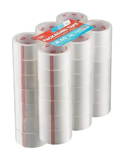 Simply Cool Packing Tape 36 Rolls, Clear Heavy Duty Packaging Tape for Shipping, Moving Boxes, Sealing, Mailing & Storage – Strong 1.88” Wide x 60 Yards Per Refill Roll, 2160 Yards Total - Image 1