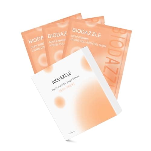 BIODAZZLE Bio-Collagen Overnight Hydrogel Face Mask – Deep Hydration & Skin Smoothing, Pore Care & Firm-Looking Skin, Moisturizing Sheet Mask, 33gx3ea - Image 1