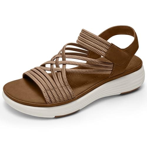 Vilanva Women's Comfortable Walking Sandals (Dark Brown Size 10) - Image 1