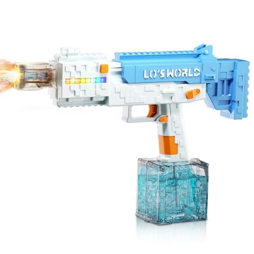 Electric Water Gun for Adults Kids, Automatic Squirt Gun Water Blaster Soaker with LED Flashing Lights, Perfect Summer Outdoor Pool Beach Party Toys for Boys Girls (Blue) - Image 1