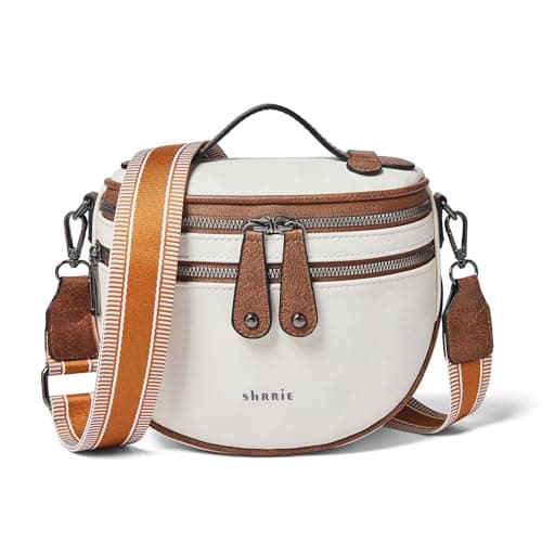 Shrrie Crossbody Bags for Women, Vegan Leather Purse for Women Shoulder Handbags with Wide Strap, Chest Bag Trendy - Image 1