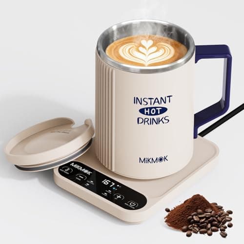 MIKMOK Small Electric Kettle, Desktop Water Heater Mug 400ML, Fast Heating - Image 1