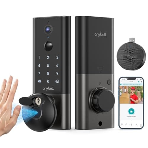 ANYBELL Palm Vein Smart Door Lock, Keyless Entry Door Lock with Camera, Wi-Fi Deadbolt for Front Door, Auto Lock, App Remote Control, Home Secuirty - Image 1
