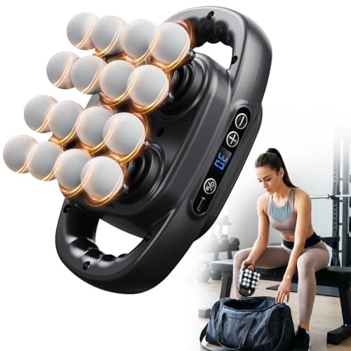 HOTU Massage Gun Deep Tissue, 16-Head Back Massager for Body Muscle Pain Relief, 3 Modes & 30 Intensities Portable Electric Quiet Multi Mini Handheld Percussion Massagers Leg/Waist/Shoulder/Hip/Foot - Image 1