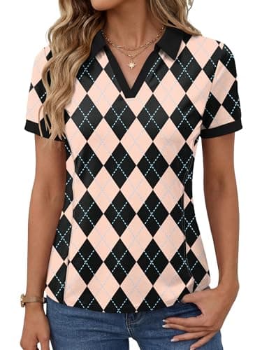 Rapbin Polo Shirts for Women Quick Dry Shirts Women Womens Short Sleeve Tops Collared Shirt Lightweight Comfy Quick Dry - Image 1