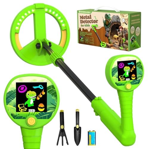 Metal Detector for Kids, Intuitive Color LCD Display, 6.7” Glowing LED Coil, Kid-Safe Lightweight with Adjustable Handle & 4” Precision Deepth, Perfect Educational Gift for Kids Ages 3-12 - Image 1