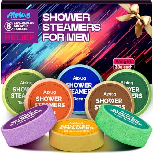 Shower Steamers for Men 8 Pack - Gifts for Men, Shower Bombs Aromatherapy with Essential Oils, Mens Gifts Ideas, Birthday Gifts for Him Dad Husband, Gifts for Mens Who Have Everything - Image 1