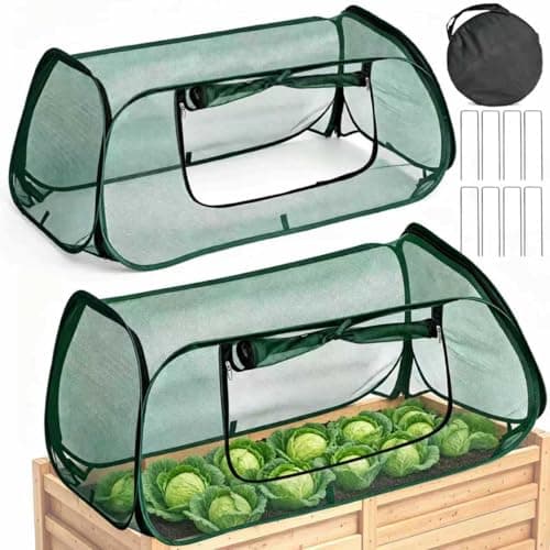 yqlbgprj 2PCS Raised Garden Bed Cover, Pop Up Plant Protector Crop Cage