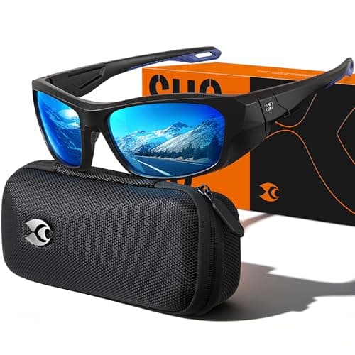 suoso Sports Polarized Sunglasses for Men & Women – UV400 Protection Wrap Around Sun glasses for Fishing, Driving & Cycling - Image 1