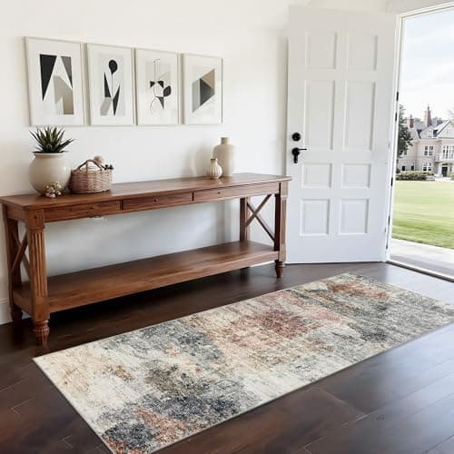 Ruicharm Black Runner Rugs for Hallway: Abstract Washable Runner Rug 2x6 for Entryway Kitchen Bedroom Bathroom - Modern Cozy Home Decor Long Carpet Mat Stain-Resistant - Image 1