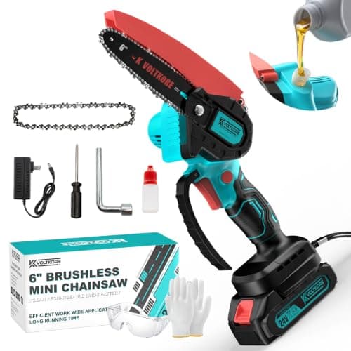 Brushless Mini Chainsaw Cordless 6 Inch, Small Handheld Electric Chain Saw