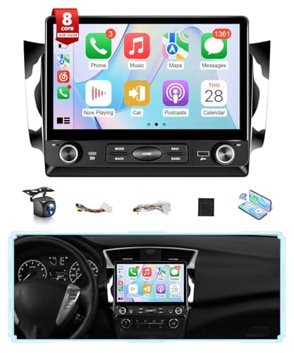 Wadpon 8Core 4G+64G Android 13 Radio for Nissan Sentra 2013-2019 Wireless Carplay Android Auto, 10.2" IPS Touch Screen for Sentra Stereo GPS 5G WiFi FM RDS EQ RDS Mirrorlink SWC - Image 1