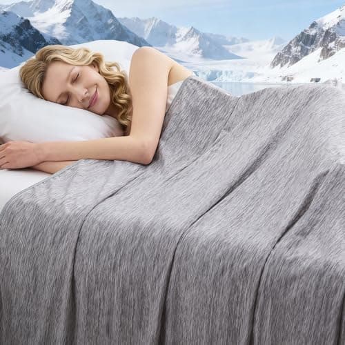 PENGZHU TECHNOLOGY Cooling Blanket Twin Size, 60"x80" Cooling Blankets for Hot Sleepers, Cold Blanket Thin Lightweight Breathable Soft for Couch Bed, Lightweight Blanket Keep Cool for Night Sweats - Image 1