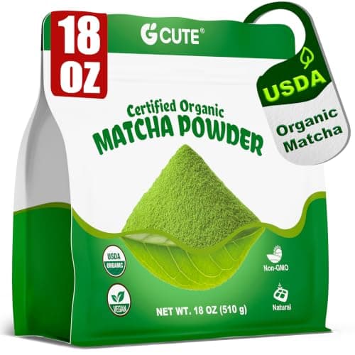 Organic Matcha Powder, 18 oz | Natural Drinks Pure Tea Powder | Organic Certification & Non-GMO | for Matcha Latte, Smoothies, Baking, and Beverage Preparation | Gluten-Free & Vegan - Image 1