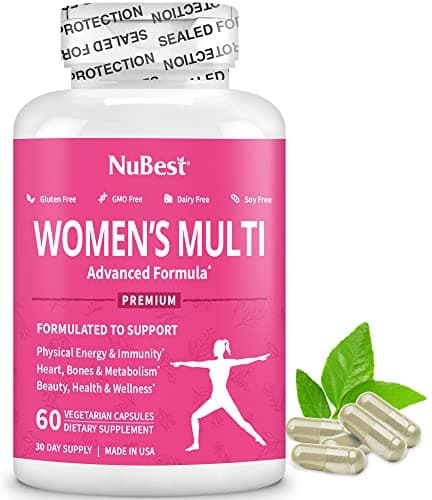 Multivitamin for Women with 39 Key Nutrients, Essential Vitamins, Minerals, Horny Goat Weed, Maca, Wild Yam, Red Clover, Cranberry, Arginine, Herbal Supplement | 60 Vegan Capsules | 1 Month Supply - Image 1