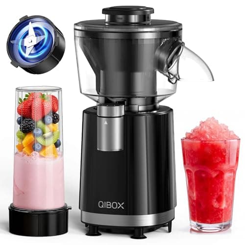 QIBOX Snow Cone Machine & Smoothie Blender 2 in 1, 700W Powerful Shaved Ice Machine Frozen Margarita Machine, Slushine Machine Maker with Stainless Steel Blade, Smoothie Recipe, for Home Kitchen Party - Image 1