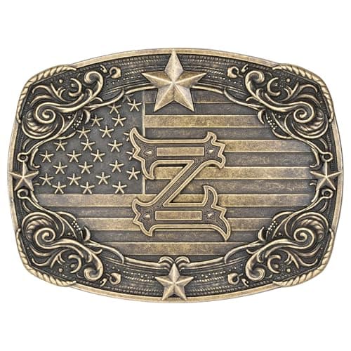 Absbolo Western Belt Buckle Men Initial Letter ABCDJRM to Z Rodeo Cowboy Belt Buckles for Women Z - Image 1