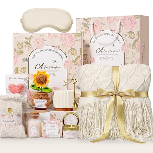 Birthday Gifts for Women, Self Care Gift Basket for Her, Thinking of You Care Package, Get Well Soon Gift Set for Best Friend, Sister, Mom, Wife, Coworker - Image 1