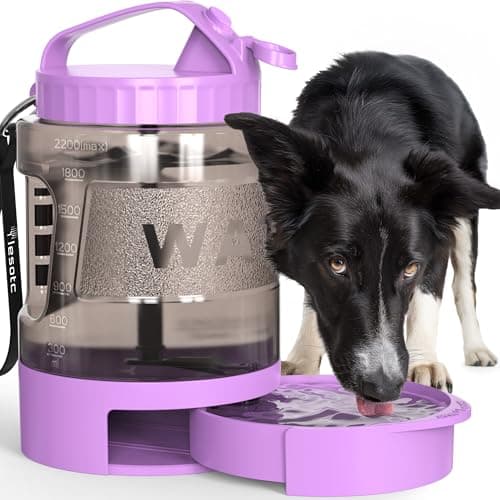 Dog Water Bottle Portable Travel - 77oz Large Travel Water Bowl for Dogs Camping Hiking Beach Traveling Essentials,Big Pet Bottles Bowl Water Dispenser for On The Go Park Car Walking Accessories - Image 1