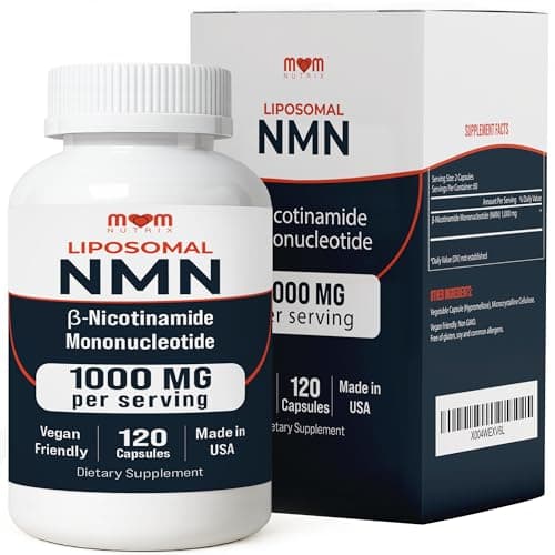 NMN Supplement 1000 mg Pure Nicotinamide Mononucleotide - NAD Precursor for Energy, Cellular Renewal & Longevity Support - Mitochondrial Support 120 Capsules - Vegan, Non GMO, Gluten Free - Image 1