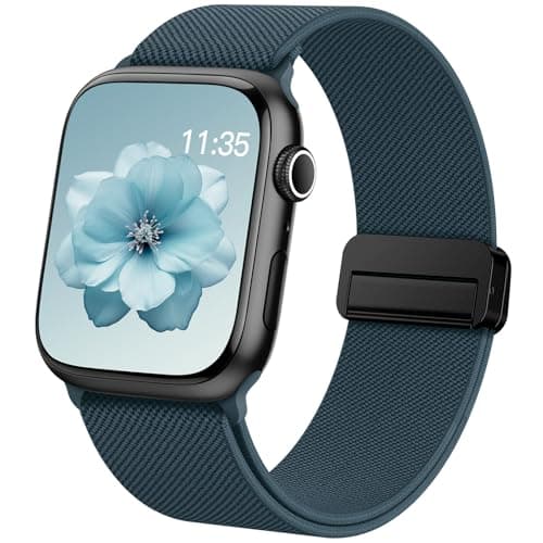 Stretchy Loop Sport Band Compatible with Apple Watch Bands 40mm 46mm 44mm 49mm 45mm 38mm 41mm 42mm for Women Men, Adjustable Magnetic Clasp Strap for iWatch Ultra, Se, Series 11 10 9 8 7 6 5 4 3 2 1 - Image 1