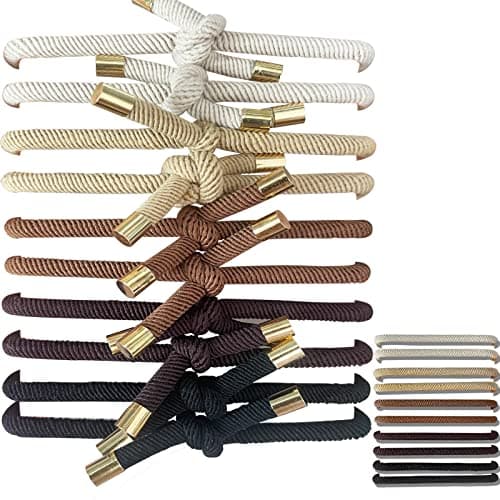 UDeBe Hair SlideProof Knot Hair Tie Bracelets Elastics 10 Counts - Image 1
