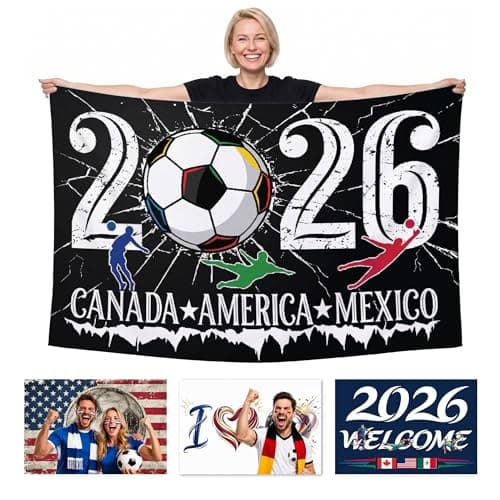 3x5 ft Custom Flag - Personalize with Your Favorite Photo/Text/Logo, Featuring a Soccer Theme for True Fans! This Custom Flag Tapestry is Perfect for Indoor and Outdoor Use, Making it an Ideal Gift for Home Decor or Soccer Enthusiasts. - Image 1