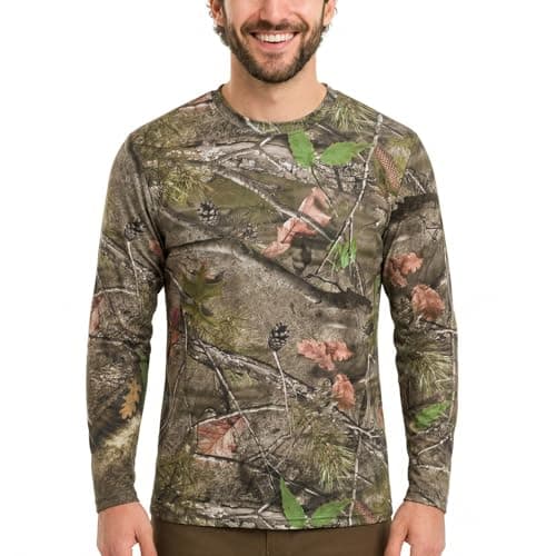 ARRIS Ghost Veil Camo Hunting Long Sleeve Shirt for Men – Lightweight Stretchable Elastic Shirt, UV Sun Protection & Cooling Breathable for Hunting Hiking Fishing Camping - Image 1