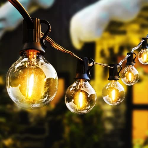 Vocevos Outdoor String Lights 100FT LED Outside Patio Light Updated Waterproof Gazebo Lighting Shatterproof UL Listed G40 Globes 0.6W Efficient Connectable Decor Yard Café Exterior - Image 1