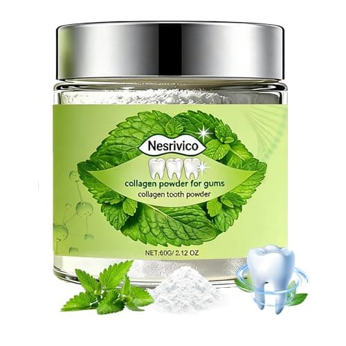 Collagen Tooth Powder for Gum Care & Enamel Support - Remineralizing Tooth Powder for Gum 2.12OZ Natural Hydroxyapatite Oral Powder for Sensitivity, Travel-Friendly (Mint) - Image 1