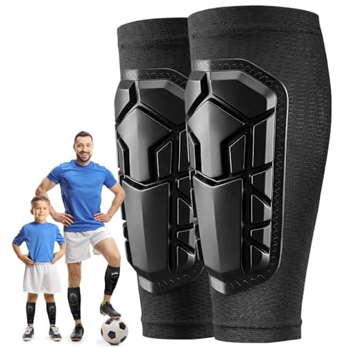 WYKOR Soccer Shin Guards for Kids Youth, Ski Shin Guard Sleeves for 2-18 Years Old Boys Girls Adults, Protective Gear for Football Soccer, Calf Compression Sleeve with Honeycomb Pads - Image 1