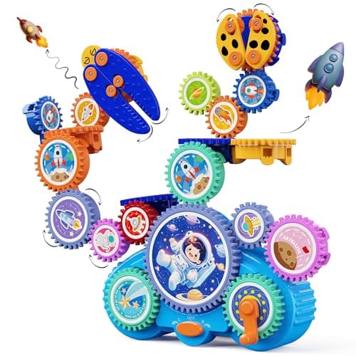 KOKODI Gear Building Toys for Kids, Electric & Manual Construction Set for Kids, Engineering Learning Kit for Ages 3-8 Years Old, Birthday Gifts & Preschool Educational Toys for Boys Girls - Image 1