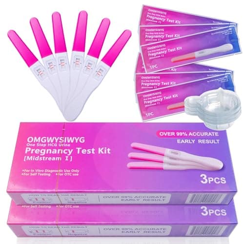 OMGWYSIWYG Pregnancy Test Early HCG Detection Sticks Over 99% Accuracy Home Pregnancy Test Individually Packed (6 Counts) - Image 1