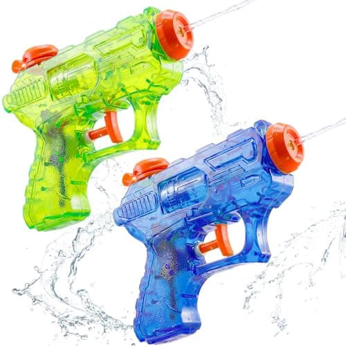 Water Guns for Kids, Mini Squirt Guns 140 Shots Per Fill, Summer Water Blaster Pool Beach Toys(2 Pack ) - Image 1
