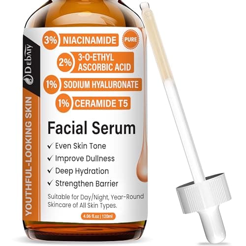 DEBAIY Vitamin C Facial Serum with Niacinamide Ceramide T5 Multi-Effect Anti-Aging Anti-Wrinkle (4.06fl.oz/120ml) - Image 1