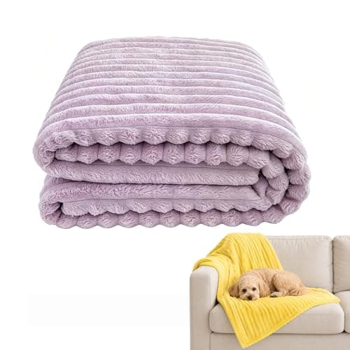 Emotional Support Blanket Yellow for Dogs Security Blanket, Calming Dog Blanket, Throw Rabbit Designed for Pets, Soft and Comfortable for Indoors Sofa (Purple,47.2"x78.7")
