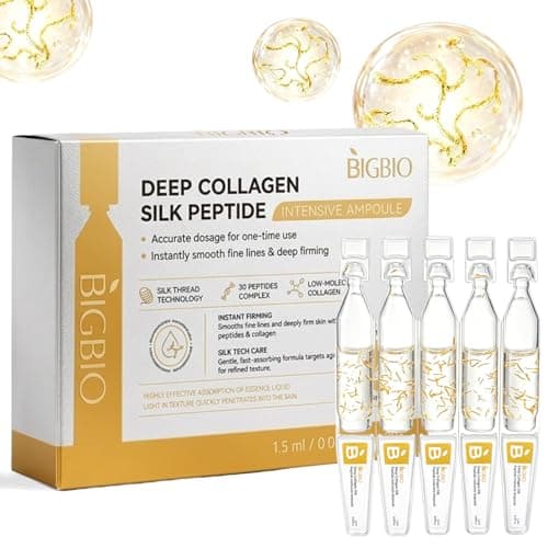 Silk Peptide Intensive Lifting Ampoule, Anti-Aging Hydrating Serum, Multi Peptide, Collagen, Niacinamide, 4D Hyaluronic Acid Serum for Wrinkles & Fine Lines & Radiance 30pcs - Image 1