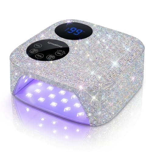 80W Cordless Wireless Nail Lamp, Professional UV Light for Gel Nails with Rechargeable Battery, Dual-Screen Display & Magnetic Base, Fast Curing Gel Polish Nail Dryer, LED Nail Light (Diamond) - Image 1