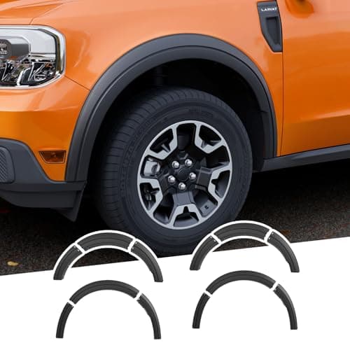 Maxzina Fender Flares Compatible with 2022-2025 Ford Maverick Front & Rear Wheel Eyebrow Protectors Fender Trim Covers PP Plastic 12PCS No Drilling for 2024 Maverick Accessories - Image 1