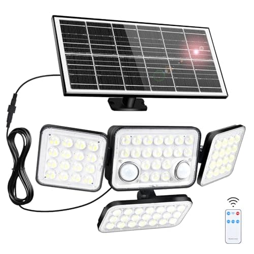 Aialun Solar Lights Motion Sensor Outdoor,5000mAh 292 LEDs 3600LM Bright 8500K Oversized Solar Security Flood Lights Outside Waterproof IP65,Remote Control,Dusk to Dawn 3 Modes for Backyard,Garage - Image 1