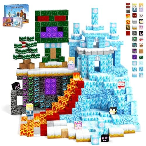 Titoclar Magnetic Blocks Building Tiles for Kids - STEM Educational Sensory Toys for Boys & Girls Ages 3-10, Christmas - Image 1