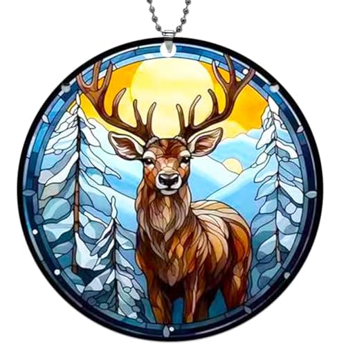 Deer Christmas Ornaments 2026,Buck Hunter Reindeer Ornaments for Christmas Tree-Acrylic Hunting Ornament,Deer Gifts for Christmas Tree Decor