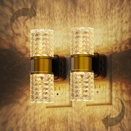 L LOHAS LED Night Light,Dimmable Night Lights Plug into Wall,2 Pack 0-100LM Adjustable Brightness LED Night Light,Automatic Night Lights Plug in with Auto Light Sensor, for Bedroom Hallway Home Decor - Image 1