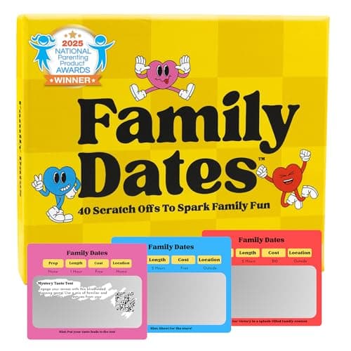 Happy Duo Family Dates 40 Scratch Off Cards – Summer Activities for Kids & Tween from Kids – Family Games for All Ages - Image 1