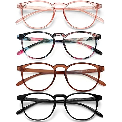 BOSSWIN Blue Light Blocking Glasses for Women/Men - 4-Pack Computer Reading/Gaming/TV/Phone Glasses, Anti-Glare - Image 1