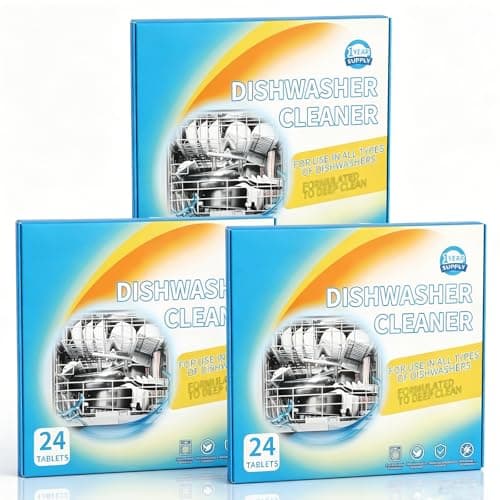 Gihen Dishwasher Cleaner Tablets, 72 Count, Effective Descaler Pods, Removes Limescale, Odors, and Hard Water Stains, 3-Year Supply, Safe for Septic Systems - Image 1