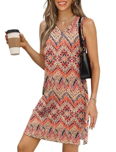 BKRIVE V-Neck Summer Casual Beach Dresses for Women 2026 Vacation Women's Sleeveless Sundress with Split - Image 1
