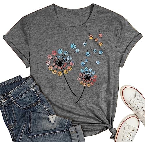 Dandelion Shirt Women Inspirational Graphic Tee Spread Kindness Tshirt Women's Funny Cute Flower Tops - Image 1